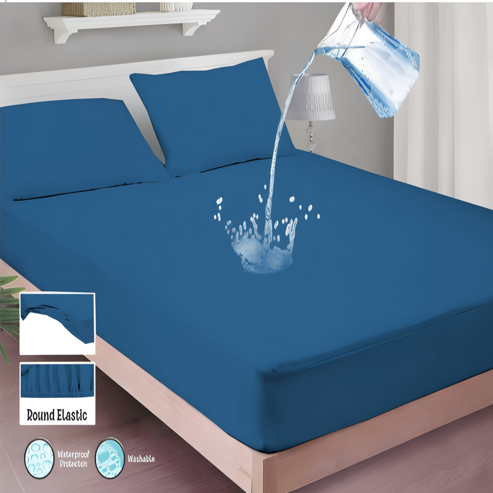 Waterproof Fitted Mattress Cover – King Size 72"x78"+12"