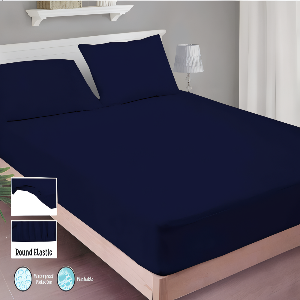 Waterproof Fitted Mattress Cover – King Size 72"x78"+12"