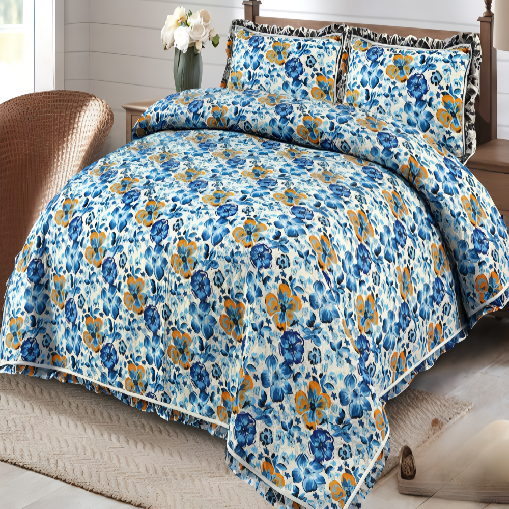 Haven Collection - 3 Pcs Fancy Bed Spread Set